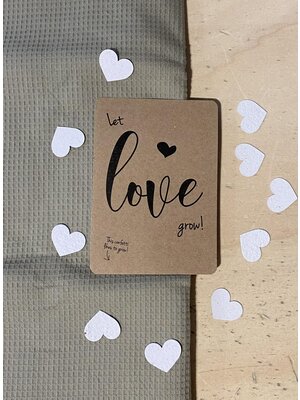 bloom your message let love grow - card flowers confetti