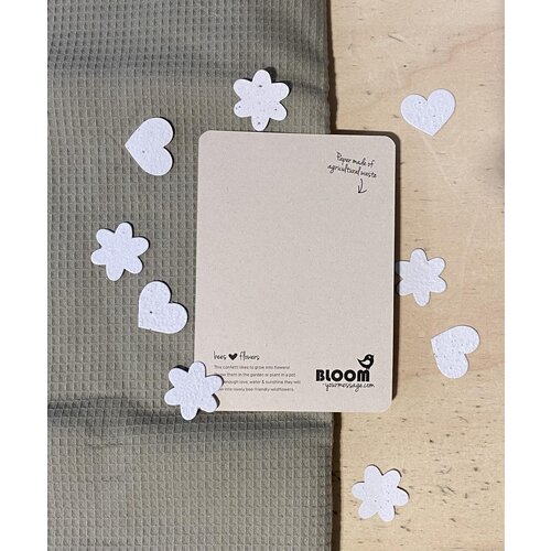 bloom your message 'you let me grow' - bloom card flowers confetti