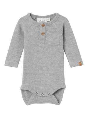 lil' atelier nbmthor ls slim body grey melange