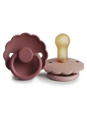 frigg T1  Daisy fopspeen 2-pack LATEX - blush/woodchuck