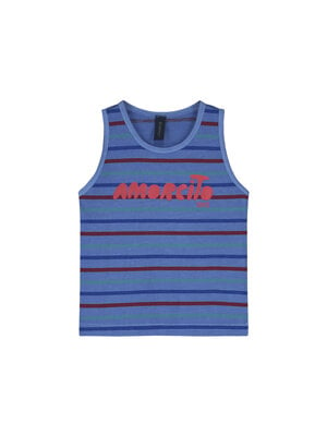 bonmot Tank t-shirt multi stripes Mid Blue