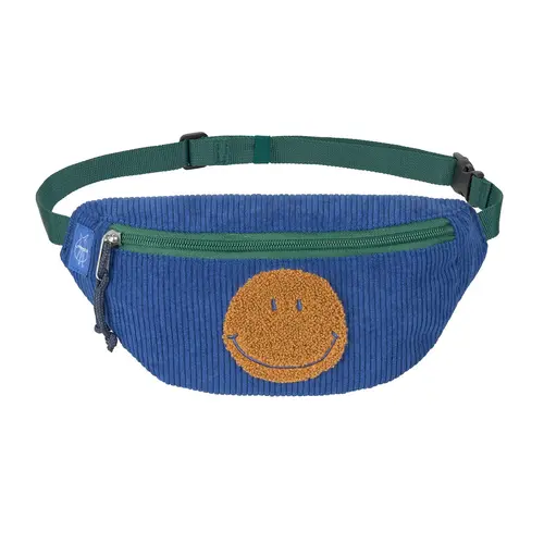 lassig Mini Bum Bag Cord Little Gang Smile blue