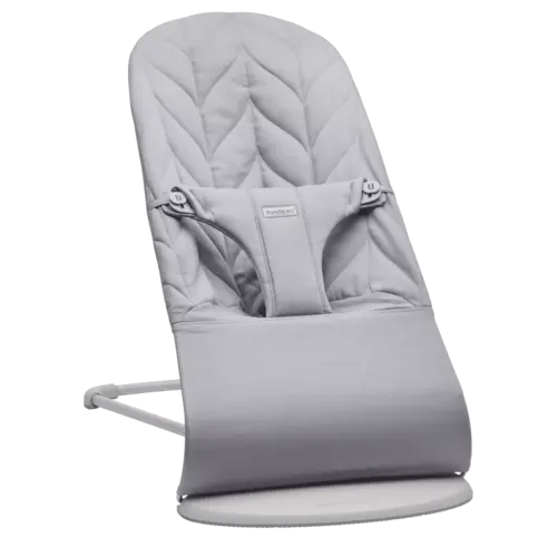 babybjorn Bouncer bliss woven. petal quilt - light grey/light grey fram