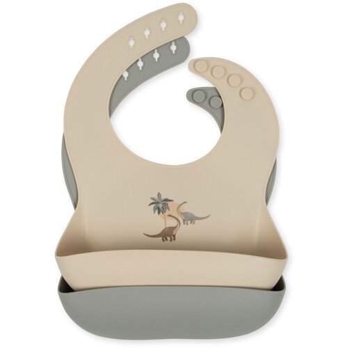 konges slojd 2 pack silicone bib dino