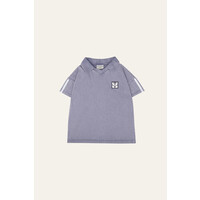 blue washed kids polo