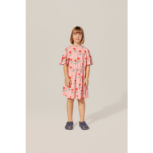 the campamento tulips allover pink dress