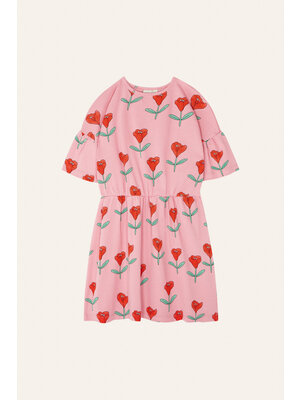 the campamento tulips allover pink dress