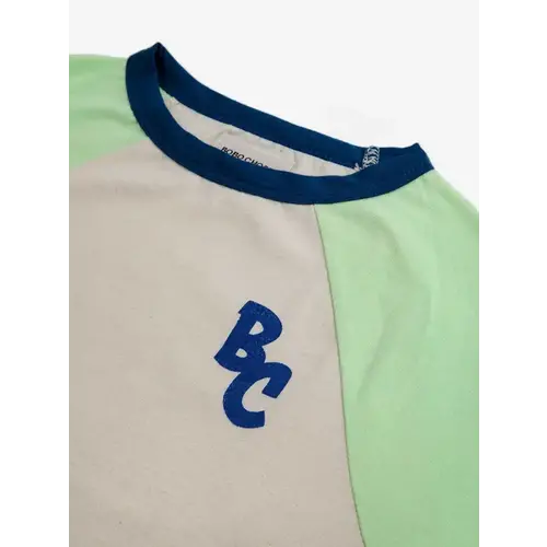 bobo choses BC Color Block raglan sleeves t-shirt jade green