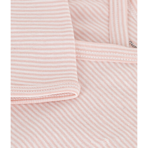 petit bateau katoenen overslagbody met lange mouw saline/marshmallow