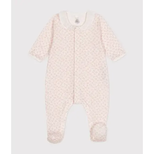 petit bateau Katoenen babypyjama met roseprint