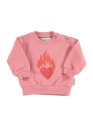 piu piu chick sweatshirt | pink w/ heart print