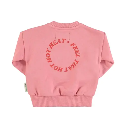 piu piu chick sweatshirt | pink w/ heart print