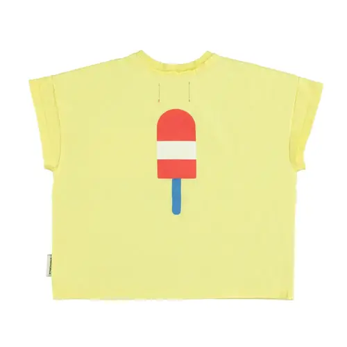 piu piu chick t'shirt | yellow w/ ice cream print