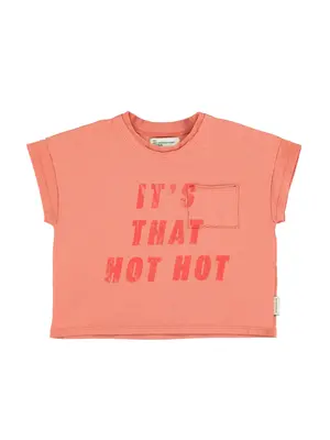 piu piu chick t'shirt | terracotta w/ "hot hot" print