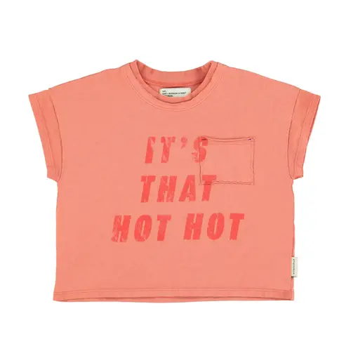 piu piu chick t'shirt | terracotta w/ "hot hot" print