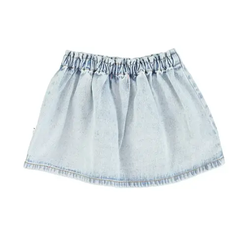 piu piu chick short skirt | washed blue denim