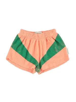 piu piu chick shorts | coral & green print