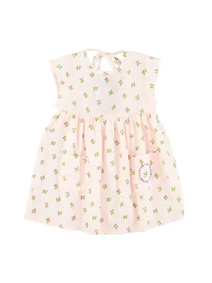 piu piu chick short dress | light pink stripes w/ little flowers