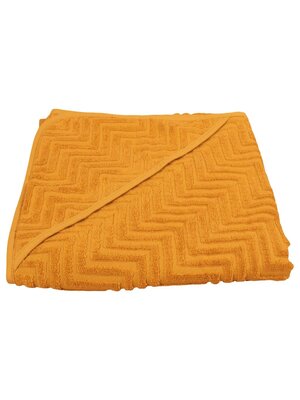 filibabba Hooded towel zigzag mustard