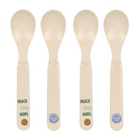 Spoon Set Children (4 pcs) - Happy Rascals, Smile sky blue