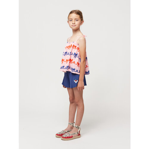 bobo choses Ribbon Bow all over woven top