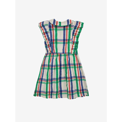 bobo choses Madras Checks ruffle woven dress