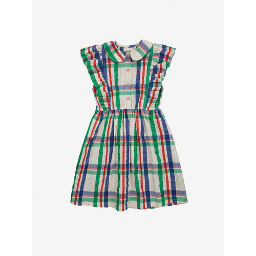 bobo choses Madras Checks ruffle woven dress