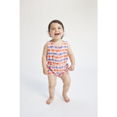bobo choses Baby Ribbon Bow all over woven romper