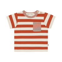 Baby pocket tee baked apple stripes