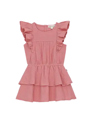 house of jamie Sleeveless ruffled dress blush