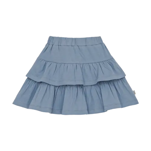 house of jamie ruffled skirt stone blue