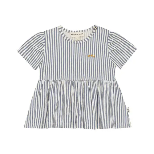 house of jamie Baby tunic dress cloud blue vertical stripes