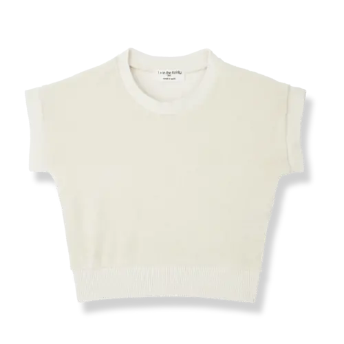 one more in the family Bianca terry jersey s.sleeve t-shirt ivory