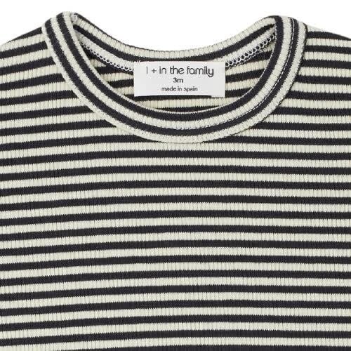 one more in the family Aristide striped rib jersey s.sleeve t-shirt anthracite