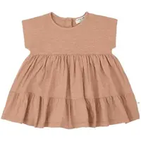 Antonella slub cotton jersey dress apricot