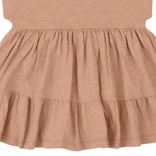 one more in the family Antonella slub cotton jersey dress apricot