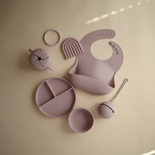 mushie Silicone Suction Bowl - Soft Lilac