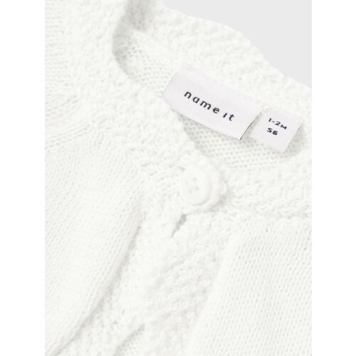 name it nbfdelli ls knit bolero bright white