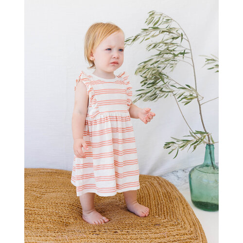 buho BB stripes dress rose clay