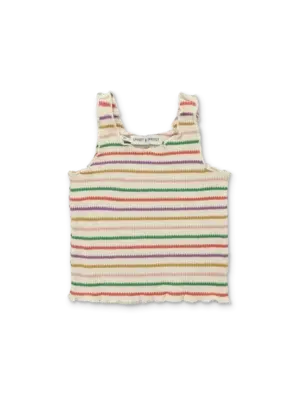 sproet & sprout waffle singlet stripes