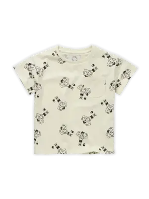 sproet & sprout t-shirt pocket strong man print