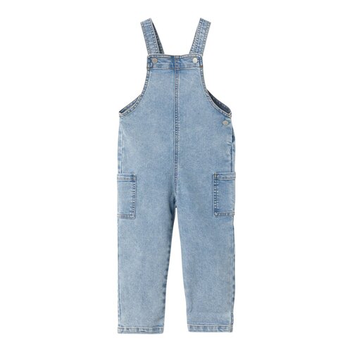 name it Britany loose denim overall medium blue