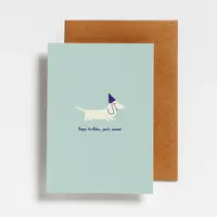 Postcard - party animal dog