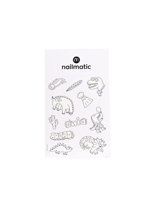 nailmatic 12 Temporary Coloring Tattoos - Dinosaurs