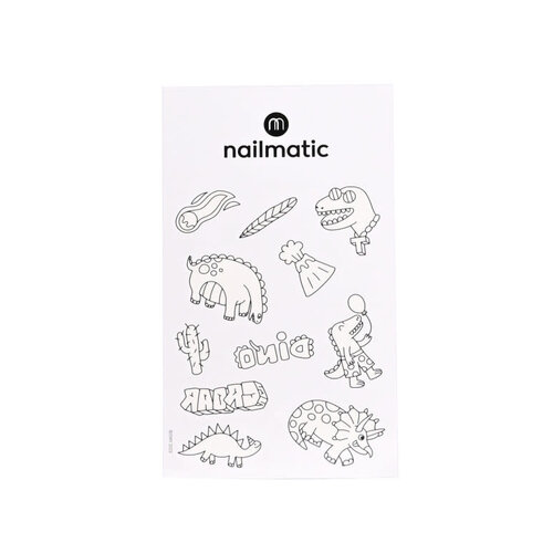 nailmatic 12 Temporary Coloring Tattoos - Dinosaurs