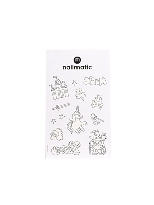 nailmatic 12 Temporary Coloring Tattoos - Magic world