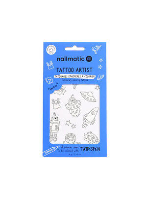 nailmatic 12 Temporary Coloring Tattoos - Galaxy