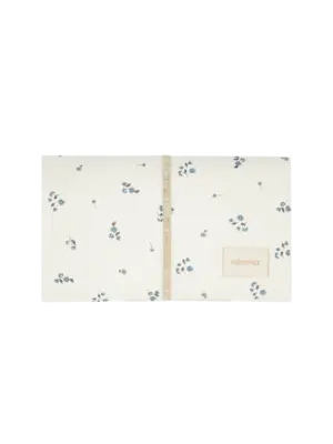 nobodinoz Mozart waterproof changing pad 68X50 lily blue