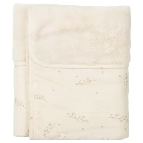 koeka Ledikantdeken Teddy Reversible Coast  Warm White 100x150cm