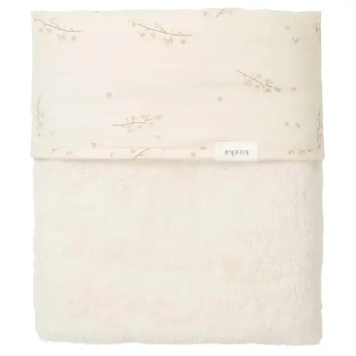 koeka Ledikantdeken Teddy Reversible Coast  Warm White 100x150cm